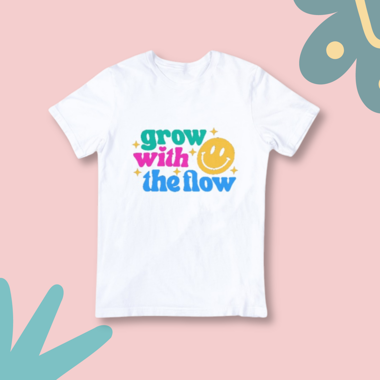 Unique floral vinyl t-shirt, ideal for gifts or personal style in Palm Beach.