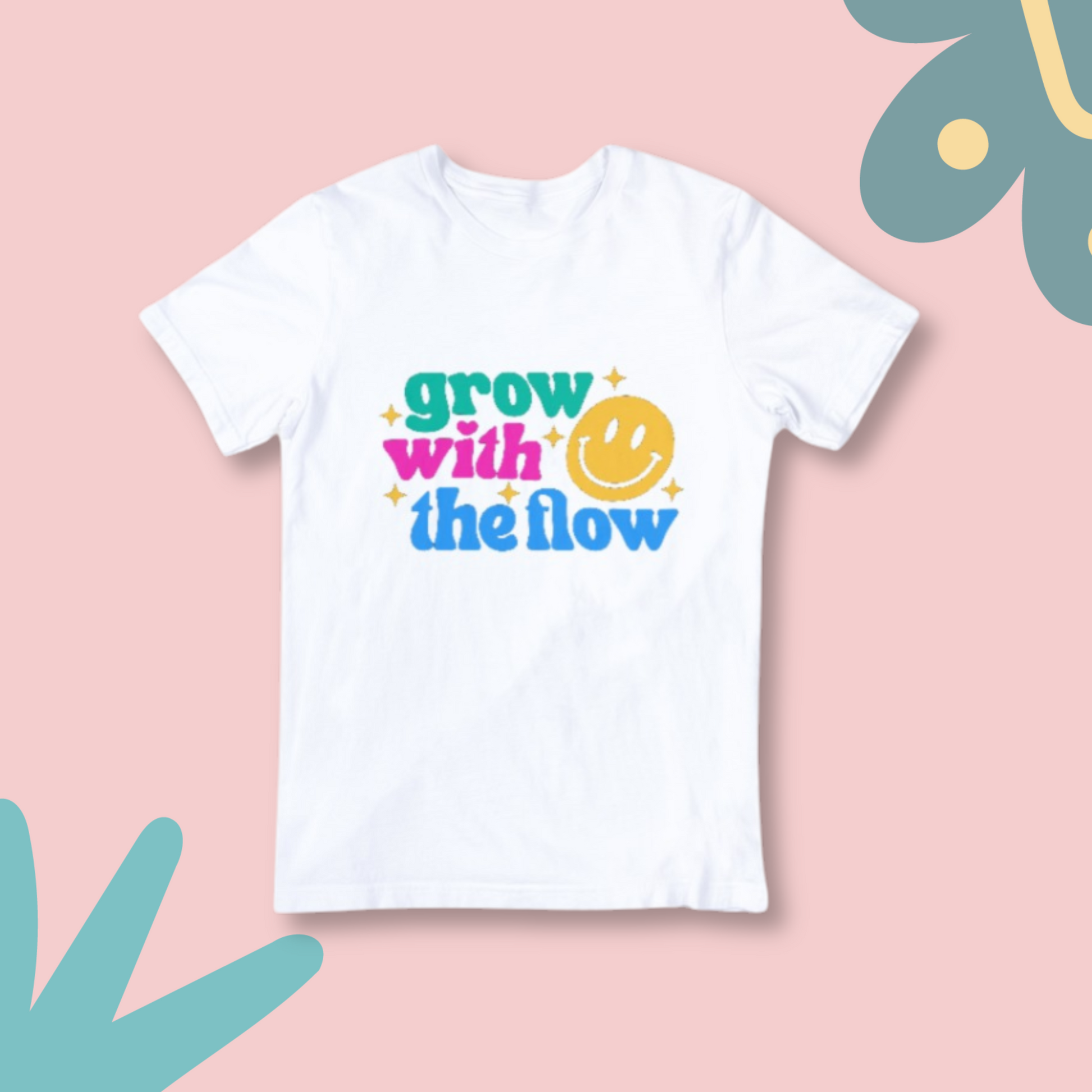 Unique floral vinyl t-shirt, ideal for gifts or personal style in Palm Beach.