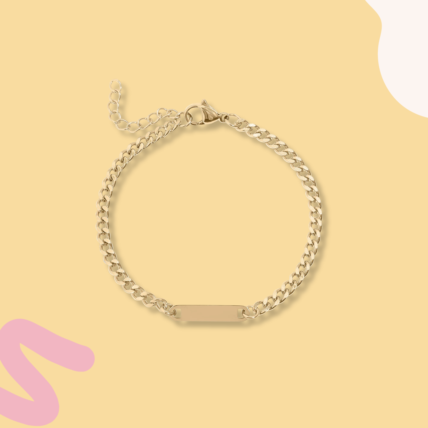 Stylish bar curl bracelet with custom engraving, perfect for gifts in Palm Beach. 