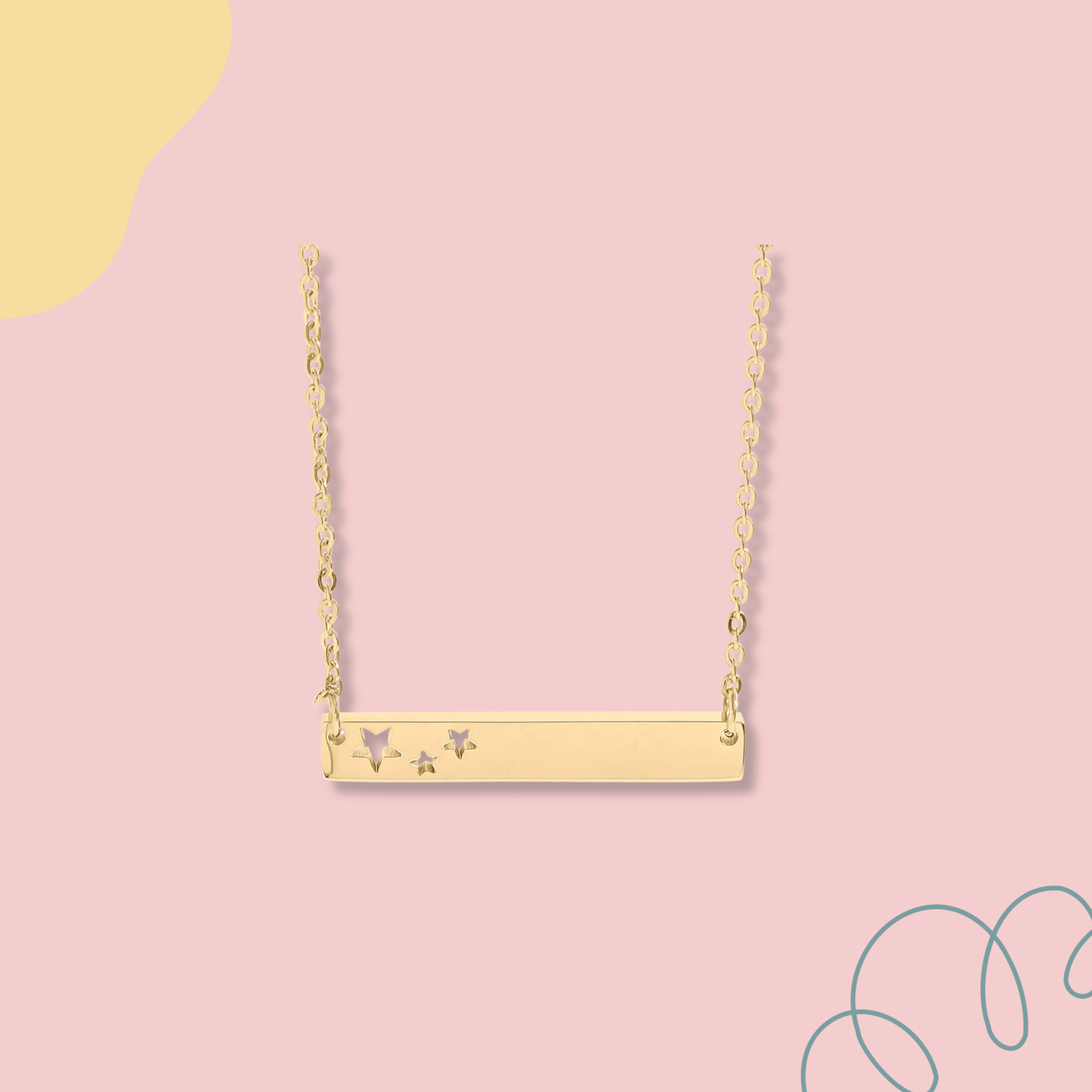 Custom star bar necklace engraving for special gifts in Port St. Lucie. 
