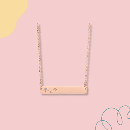 Stylish engraved star bar necklace for a personalized touch in Palm Beach.
