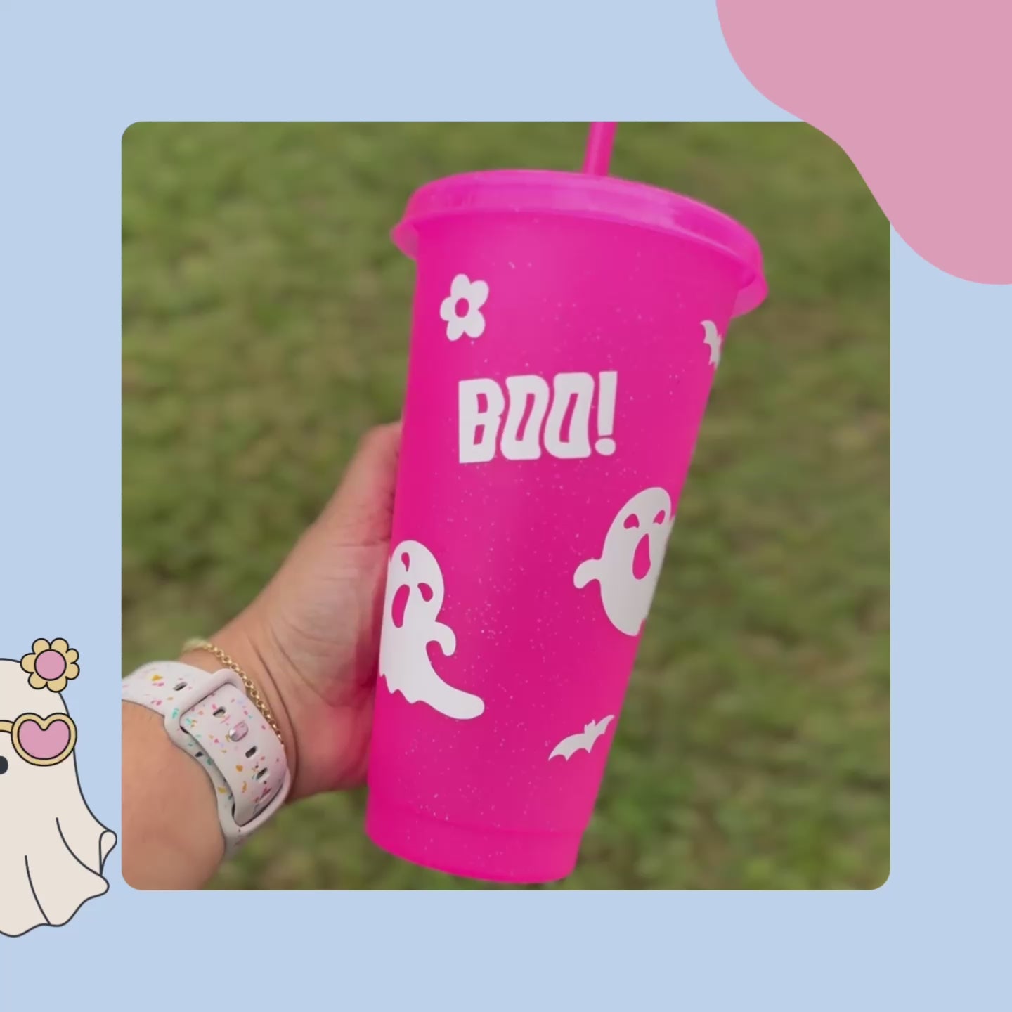 Unique Halloween tumbler with custom graphics in Palm Beach. 